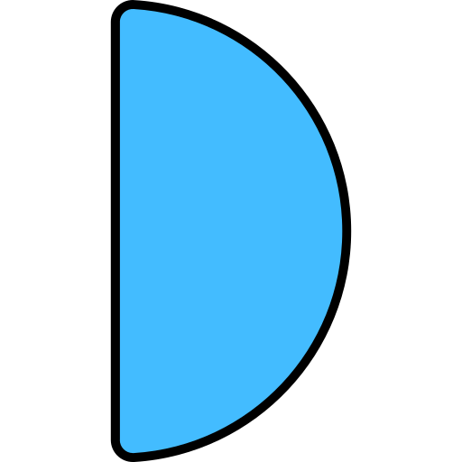 halve cirkel Generic color lineal-color icoon