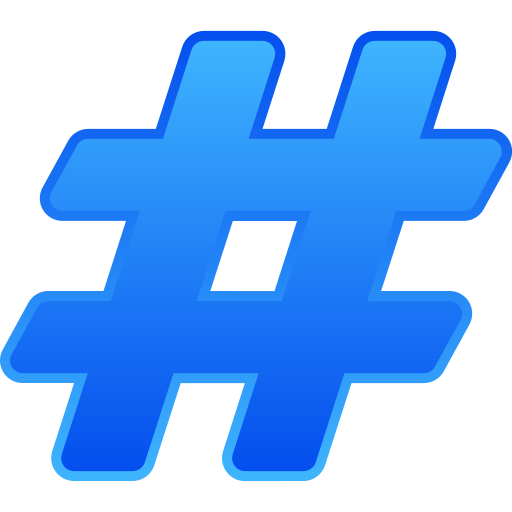 Hashtag Generic gradient lineal-color icon