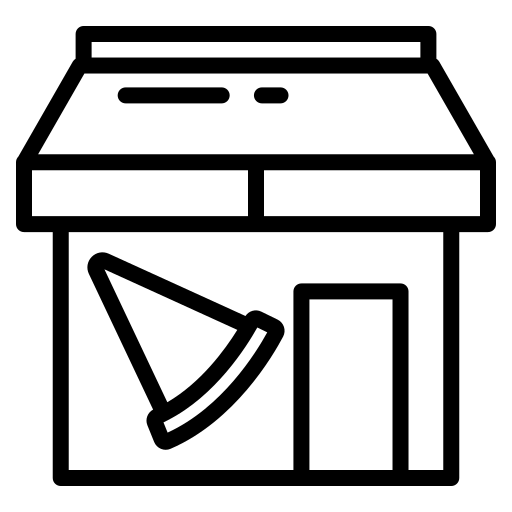 피자 가게 Generic black outline icon