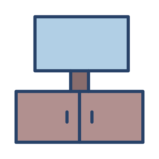 stojak tv Generic color lineal-color ikona