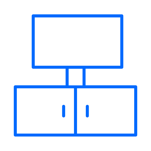 stojak tv Generic color outline ikona