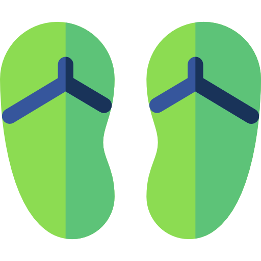 sandálias de dedo Basic Rounded Flat Ícone