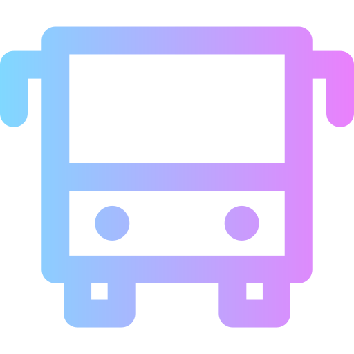학교 버스 Super Basic Rounded Gradient icon