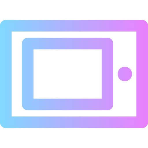 Tablet Super Basic Rounded Gradient icon