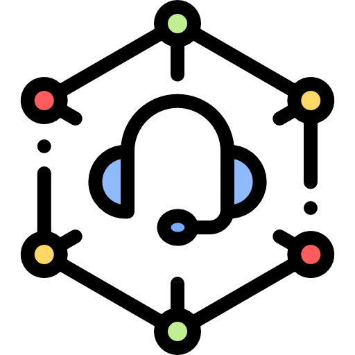 réseau Detailed Rounded Lineal color Icône