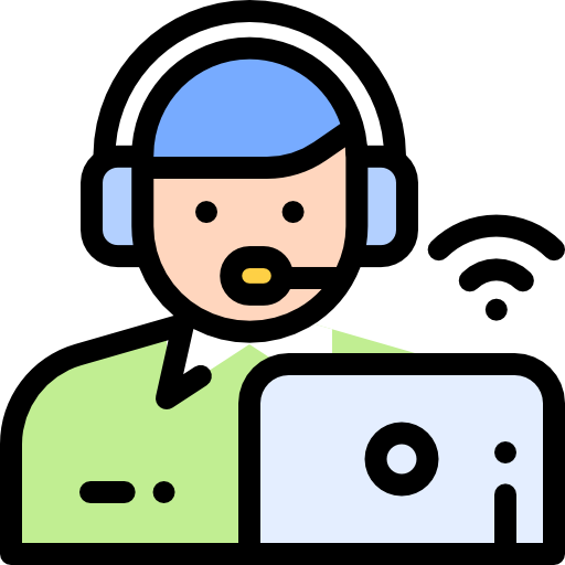 Telemarketer Detailed Rounded Lineal color icon