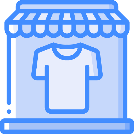 kleding winkel Basic Miscellany Blue icoon