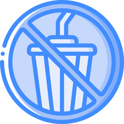 No drinks Basic Miscellany Blue icon