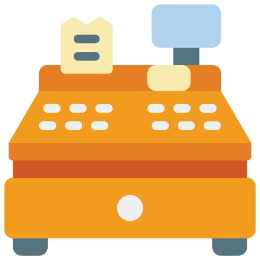 caja registradora Basic Miscellany Flat icono
