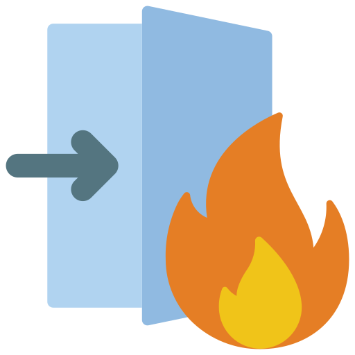 salida de incendios Basic Miscellany Flat icono
