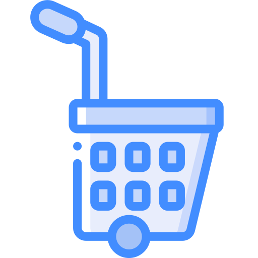 Shopping basket Basic Miscellany Blue icon