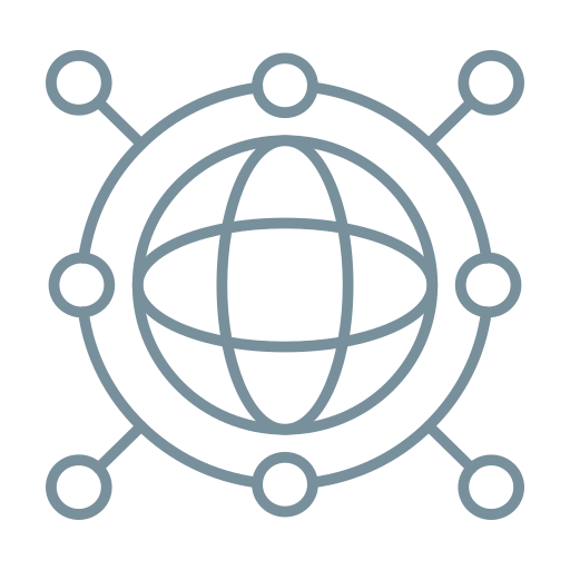 글로벌 네트워크 Generic color outline icon