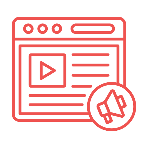 vídeo marketing Generic color outline icono