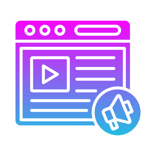 vídeo marketing Generic gradient fill icono