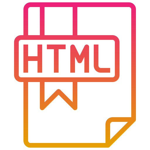 HTML File Generic gradient outline icon