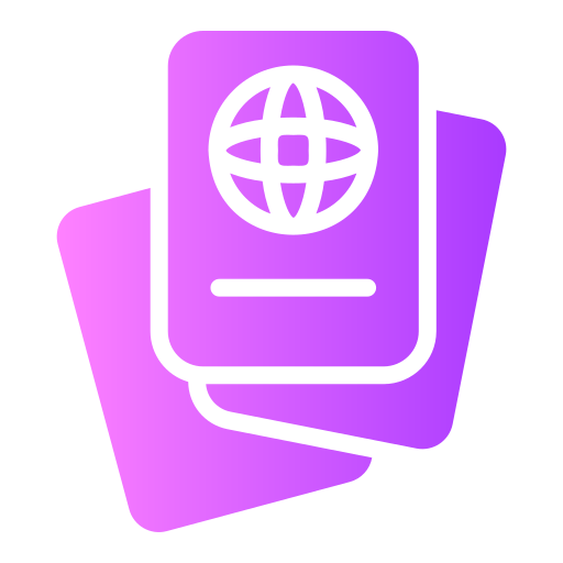 Заграничный пасспорт Generic gradient fill иконка