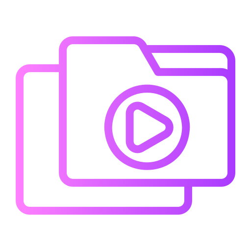 carpeta de videos Generic gradient outline icono