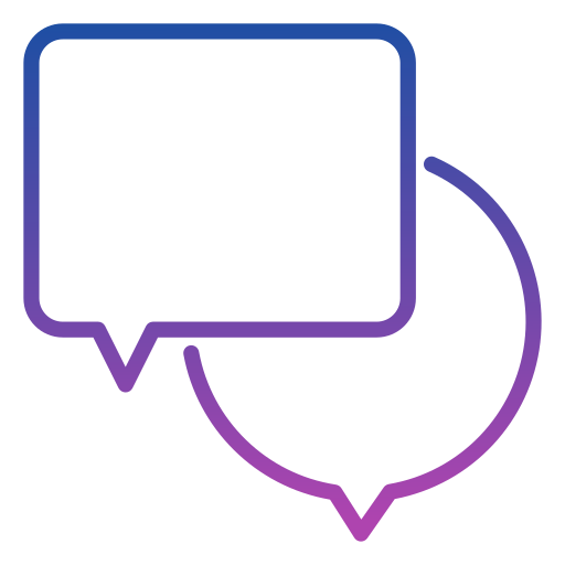 Chat Generic gradient outline icon