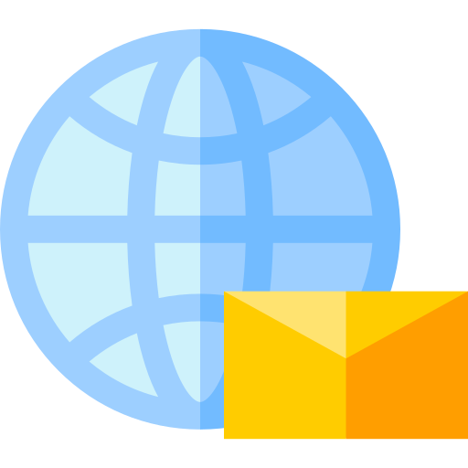 courrier Basic Straight Flat Icône