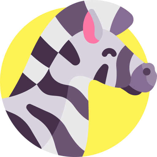 zebra Detailed Flat Circular Flat icoon