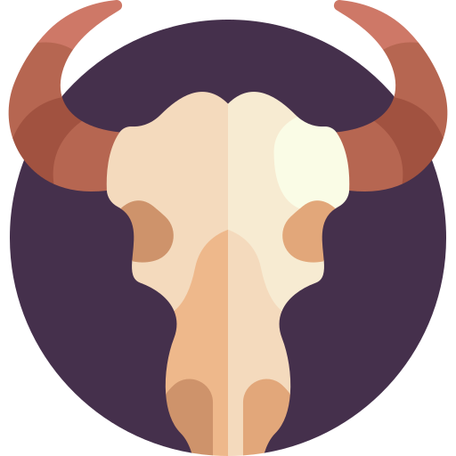 cráneo de toro Detailed Flat Circular Flat icono