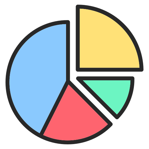 marktaandeel Generic color lineal-color icoon