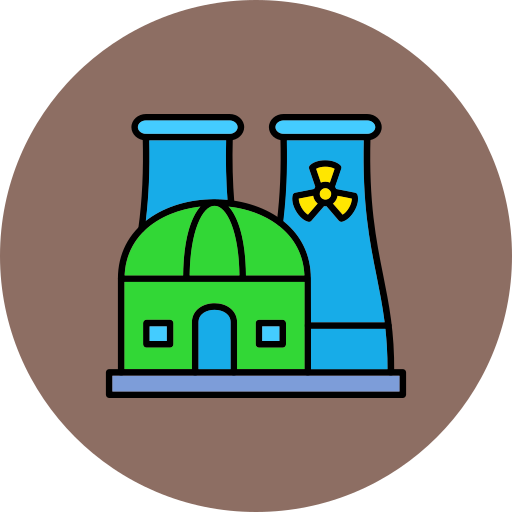 Nuclear Plant Generic color lineal-color icon
