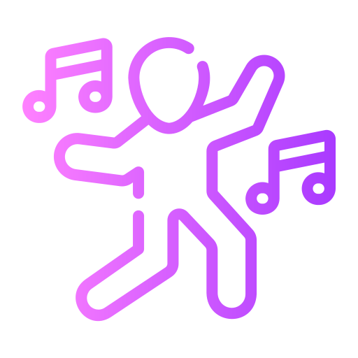 Dancing Generic gradient outline icon