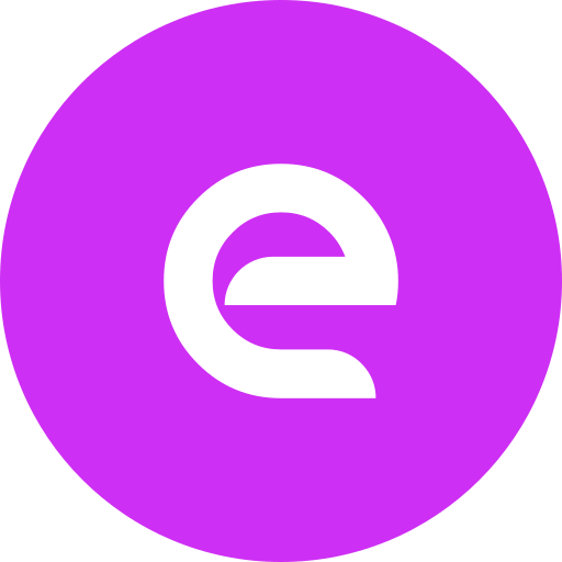 Letter e Generic color fill icon