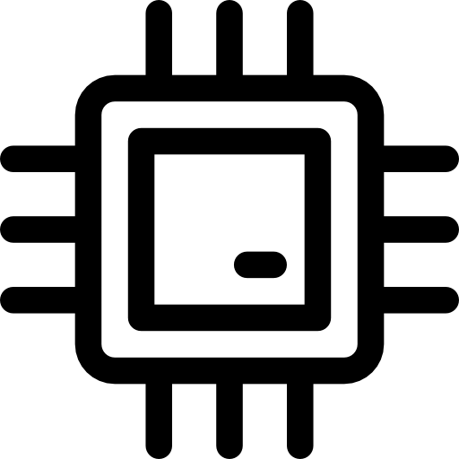 microchip Basic Rounded Lineal icoon