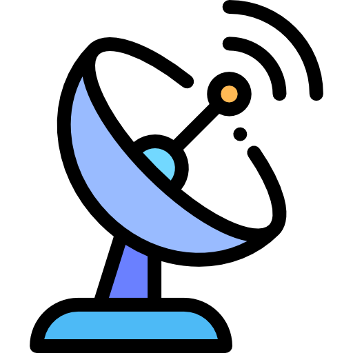 antenna parabolica Detailed Rounded Lineal color icona