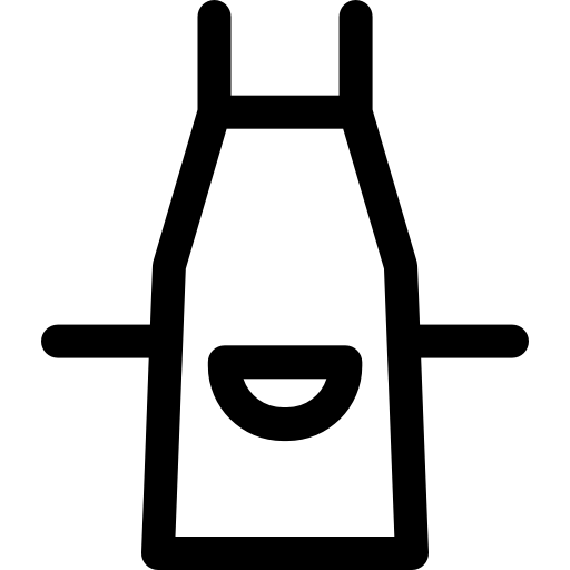 delantal Basic Rounded Lineal icono