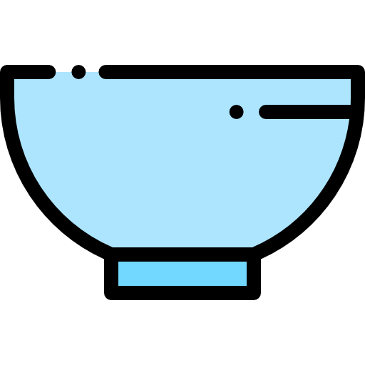 Bowl Detailed Rounded Lineal color icon