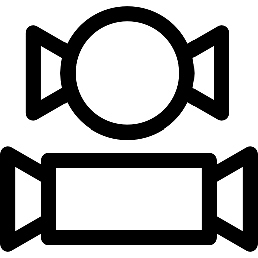 cukierki Basic Rounded Lineal ikona