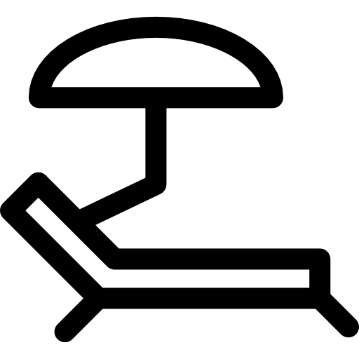 デッキチェア Basic Rounded Lineal icon