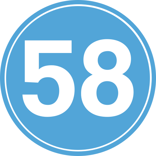 cincuenta y ocho Generic color fill icono