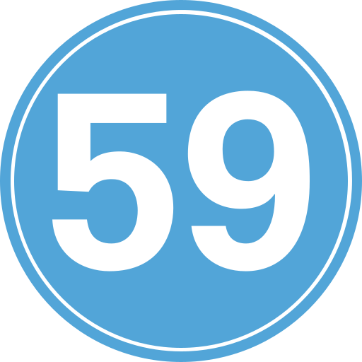 cincuenta y nueve Generic color fill icono