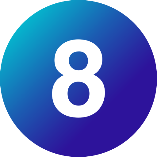 Eight Generic gradient fill icon