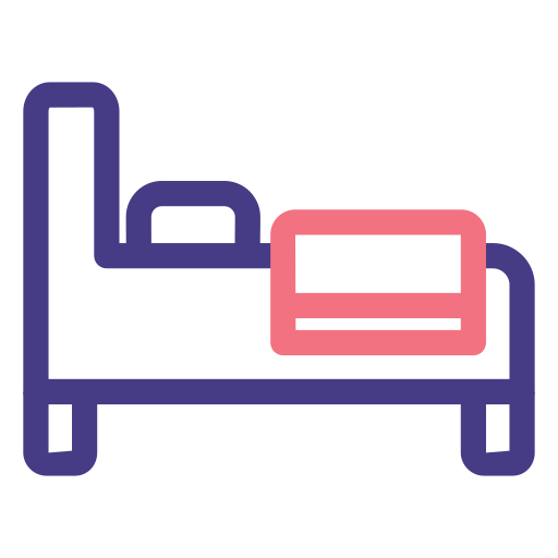 łóżko Generic color outline ikona