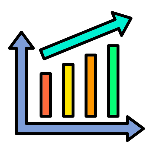 wykres słupkowy Generic color lineal-color ikona