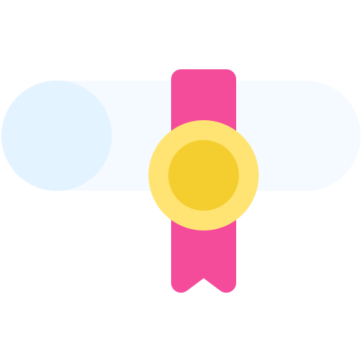 졸업 증서 Generic color fill icon