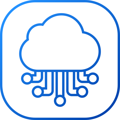 cloud computing Generic gradient outline icoon