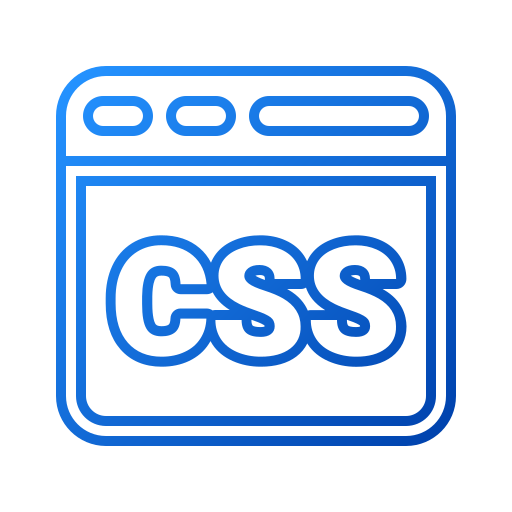 css Generic gradient outline icona
