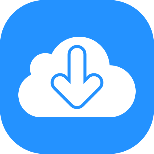 cloud downloaden Generic color fill icoon