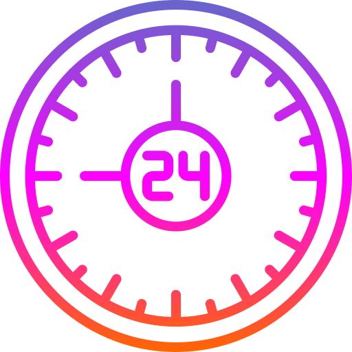 24 시간 Generic gradient outline icon