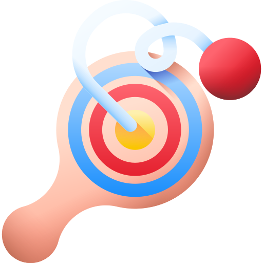 Paddle ball 3D Color icon
