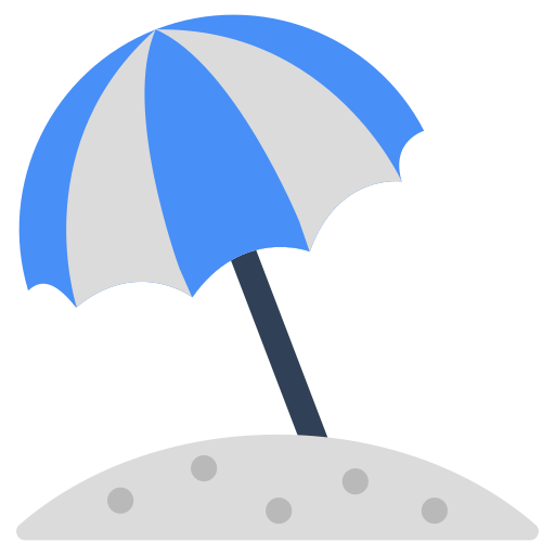 Outdoor umbrella Generic color fill icon