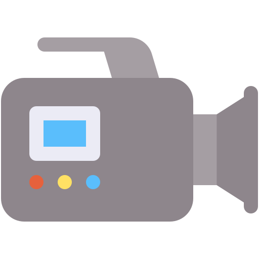 Видеокамера Generic color fill иконка