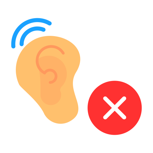 głuchy Generic color fill ikona