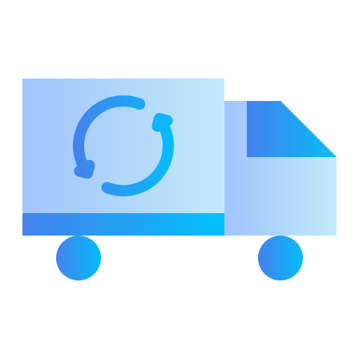 Recycling truck Generic gradient fill icon